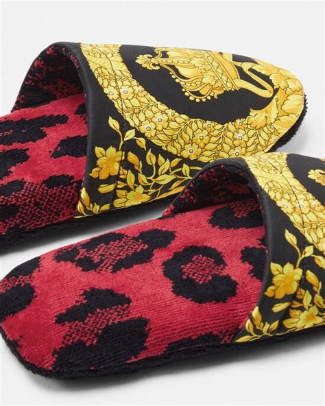 Wild Barocco Slippers Red,Print 